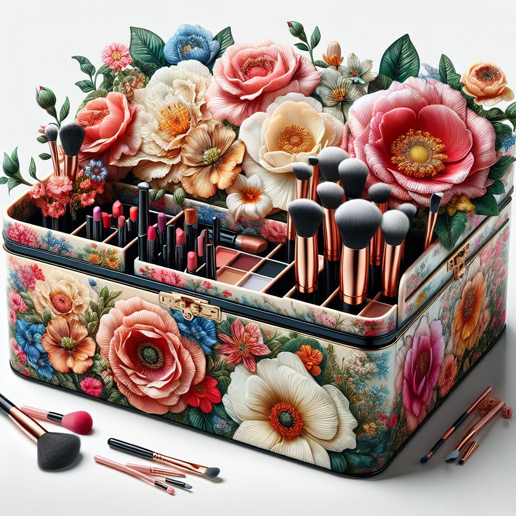 Floral Makeup Organizers: Beauty in Bloom